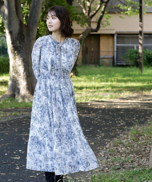 「JILL by JILL STUART」 7分袖ワンピース FREE ボルドー レディース_画像6