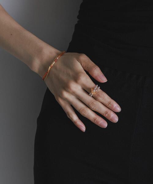 指輪 リング SMELLY so’　redaventurine chain ring レディースの画像