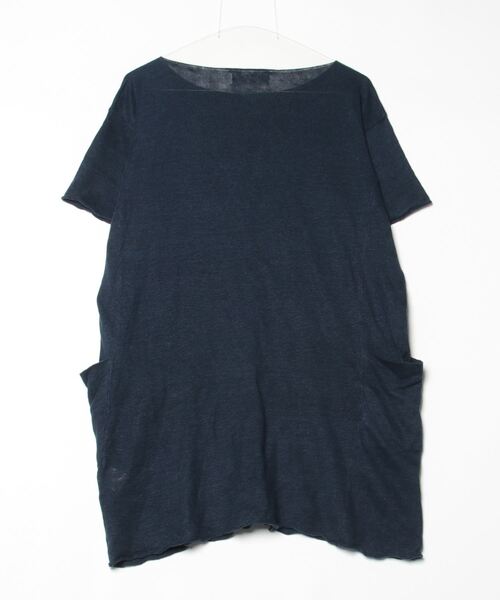 「evam eva」 ニットワンピース - ネイビー レディース_画像2