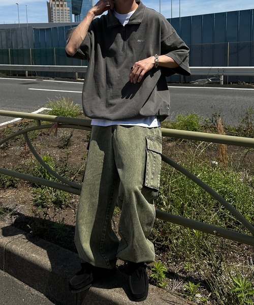「Perushu」 半袖Tシャツ LARGE ダークパープル メンズ_画像3