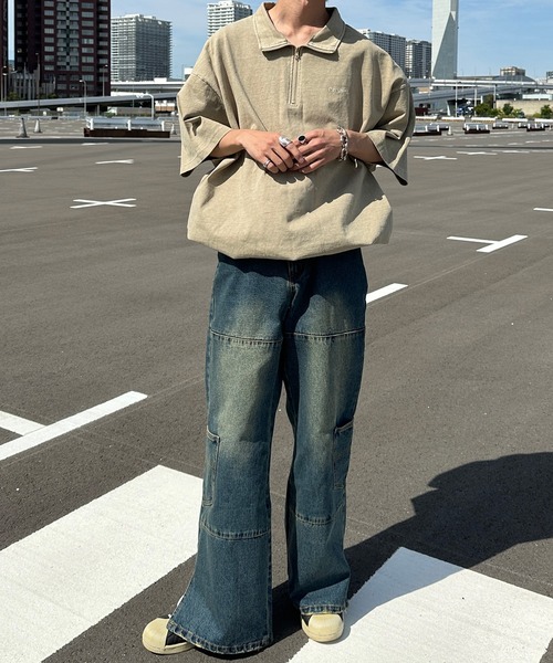 「Perushu」 半袖Tシャツ LARGE ダークパープル メンズ_画像6