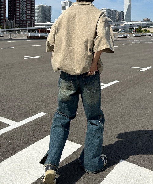 「Perushu」 半袖Tシャツ LARGE ダークパープル メンズ_画像9