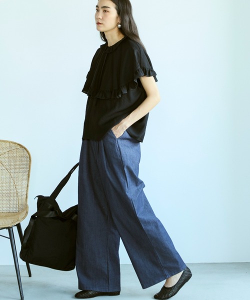 「Libra Cue」 デニムパンツ FREE ネイビー レディース_画像7