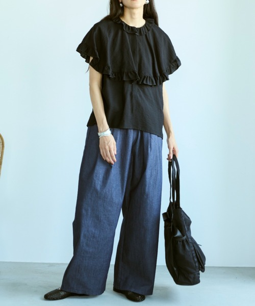 「Libra Cue」 デニムパンツ FREE ネイビー レディース_画像8