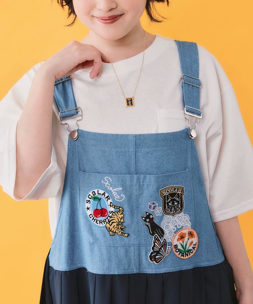 ScoLar（スカラー） ジャンパースカート 162653：アメリカン風刺繍