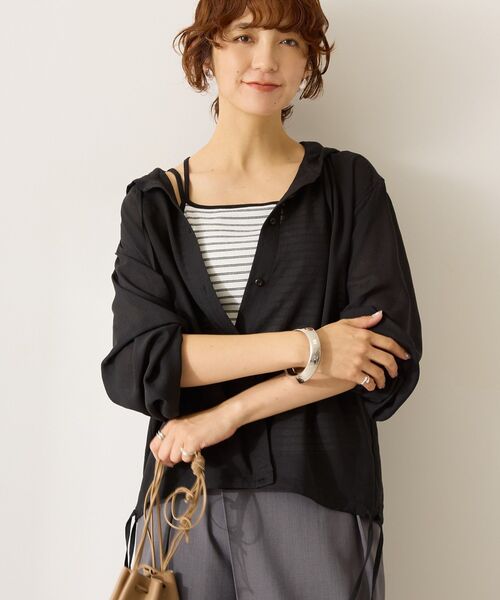 「AMERICAN HOLIC」 長袖シャツ M ブラック レディース_画像2