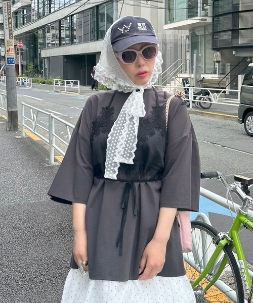 Alley Tokyo スカーフ バンダナ マルチウェイフラワーレース