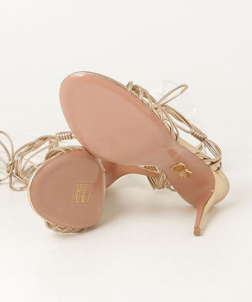 「Aquazzura」 ヒールサンダル 37 ゴールド レディース_画像3