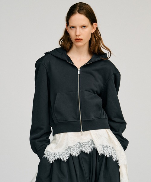 パーカー 「2026Autumn Pre-Order」パワーショルダージップフーディー / Power Shoulder Zip Hoodie レディース
