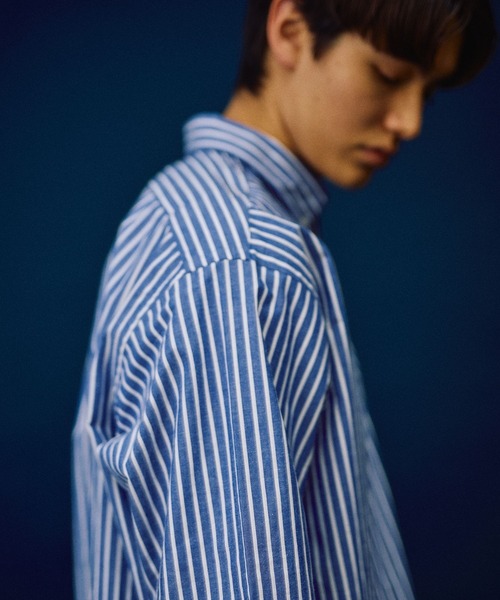 「POLO BCS」 長袖シャツ LARGE ブルー メンズ_画像9