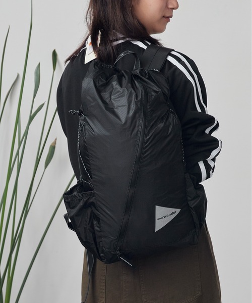 アンドワンダー シル デイパック コーデュラ　sil daypack 超軽量 黒 and wander（アンドワンダー） デイバック リュック sil daypack