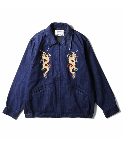 HOUSTON ベトジャン 刺繍入り ジャケット XLサイズ 新品 未使用 HOUSTON（ヒューストン） ブルゾン アウター 刺繍 デニム ベトナム