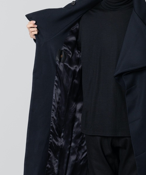ato 黒 メンズウールコート サイズ44 ATO チェスターコート コート STAND COLLAR COAT メンズ