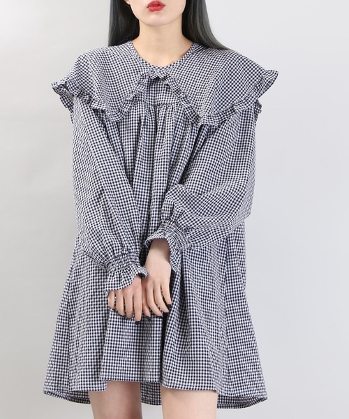 ワンピース ギンガムビッグカラーセーラーワンピース Zozotown Paypayモール店 通販 Paypayモール