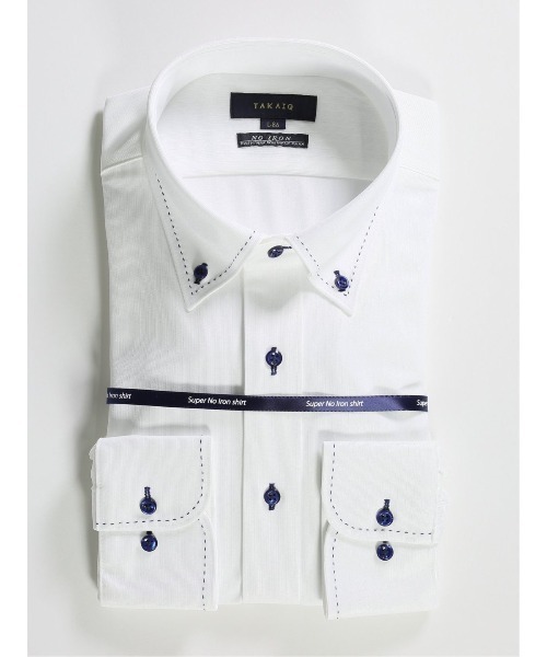 タカキューメンズ Taka Q Men ノーアイロンストレッチ ボタンダウン長袖ニット ビジネスドレスシャツ Zozotown Paypayモール店 通販 Paypayモール
