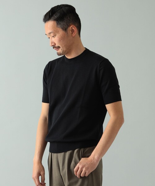 シーアイランドコットン ニット 半袖クルー, Blue – cash & barba