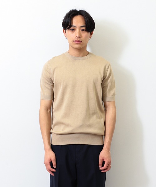 【タグ付き】Brilla シーアイランドコットン クルーネック ニット Lサイズ Brilla per il gusto tシャツ / シーアイランドコットン クルー