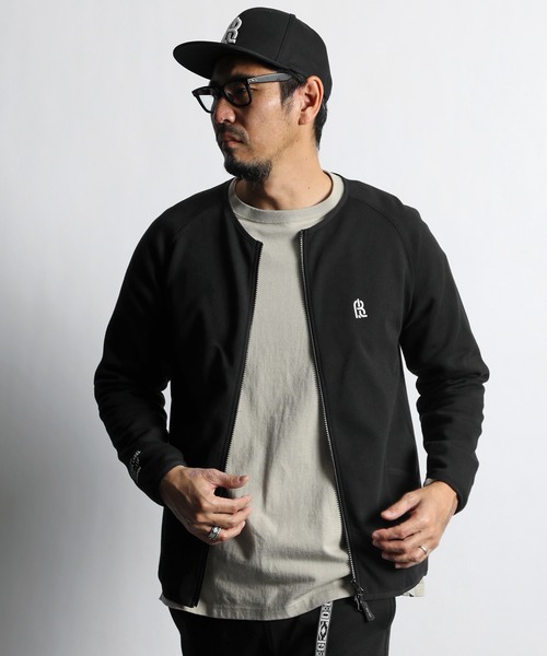 スウェット 〔BLACK LABEL〕T-400 SMOOTH ZIP CREW:セットアップ フルジップ クルートップス|ZOZOTOWN PayPayモール店|02