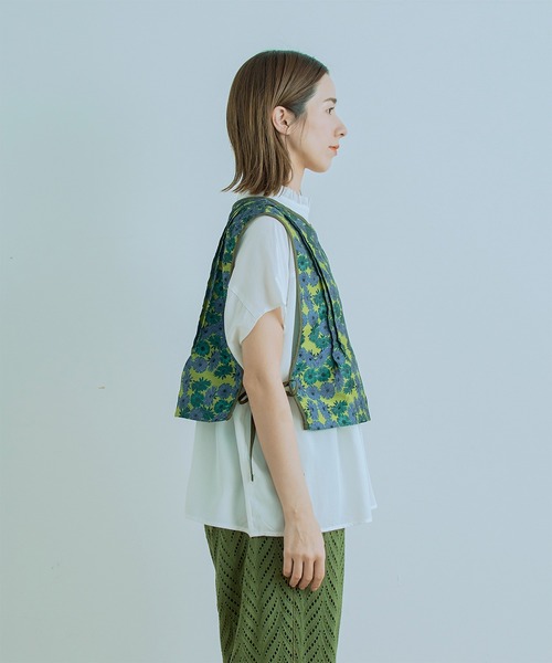 Kelen ベスト 「KELEN/ ケレン」F/B 2WAY GILLET”NAG FLOWER