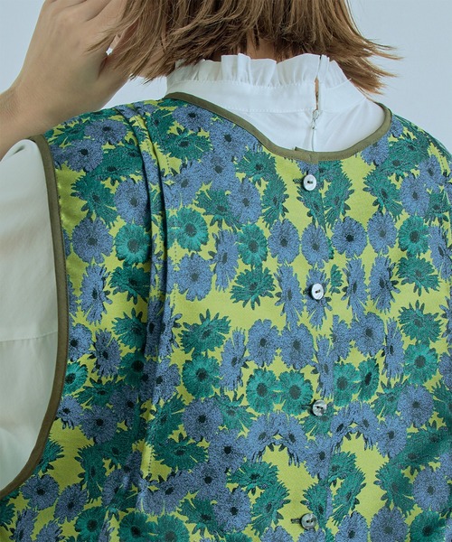 KELEN ケレン ベージュ フード付きベスト Kelen ベスト 「KELEN/ ケレン」F/B 2WAY GILLET”NAG FLOWER