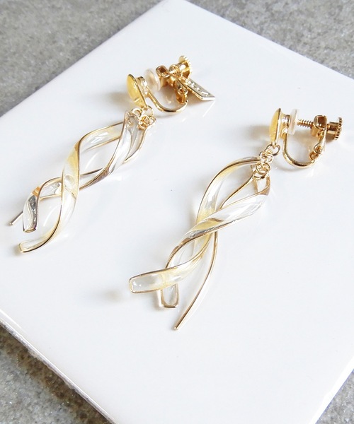 The Rule イヤリング ザルール：Quartz earring：スパイラル ネジリ