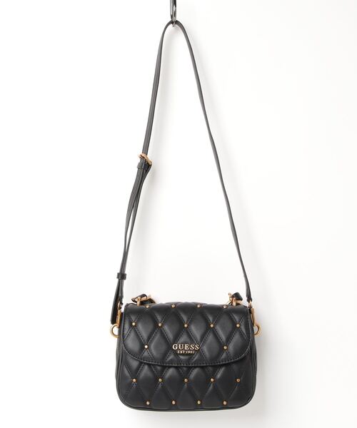 GUESS（ゲス） ショルダーバッグ バッグ スタッズキルトフラップ付