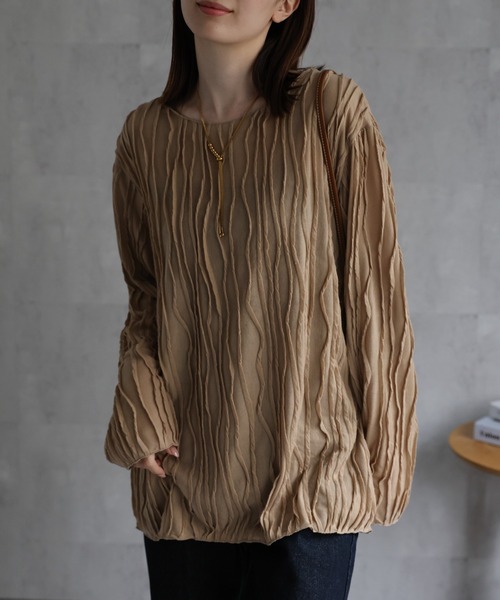 sakishimatokyo tシャツ 「選べるサイズ」3Dウェーブデザインルーズ