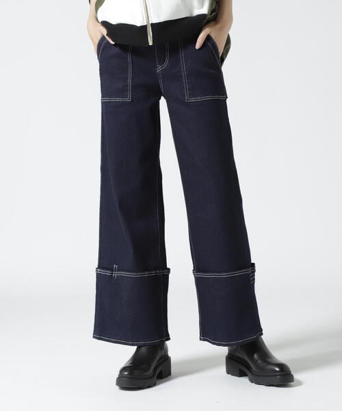 INDIMARK（インディマーク） パンツ ワイド折り返しパンツ レディース