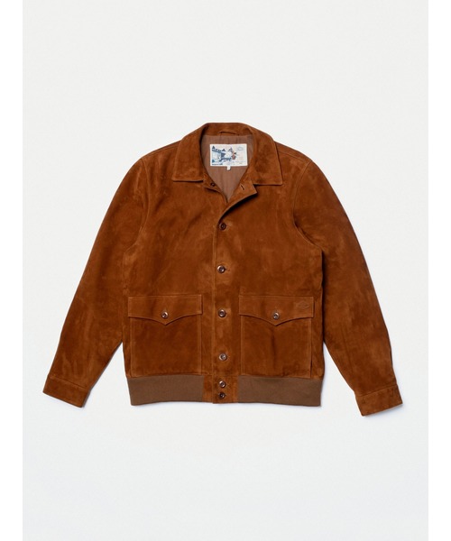 THE LETTERS スエードジャケット ブラウン スエード ツイン ポケット ジャケット （Light Brown）| Sunspel