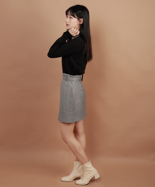 【2024AW新品未使用】OBLI 千鳥格子ミニスカート 千鳥格子ミニスカート | ALL ITEM | OBLI