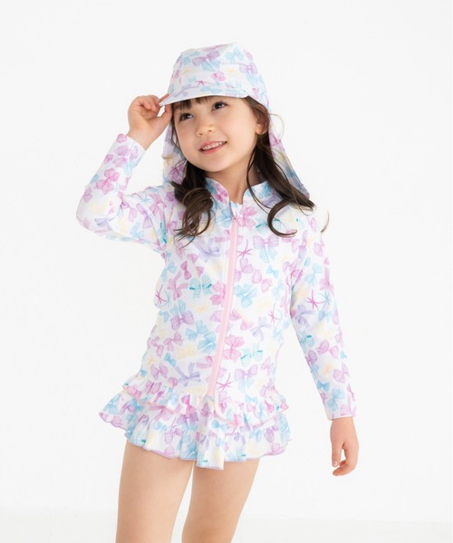 FABHUG 水着 リボンラッシュガード キッズ 子供 女の子
