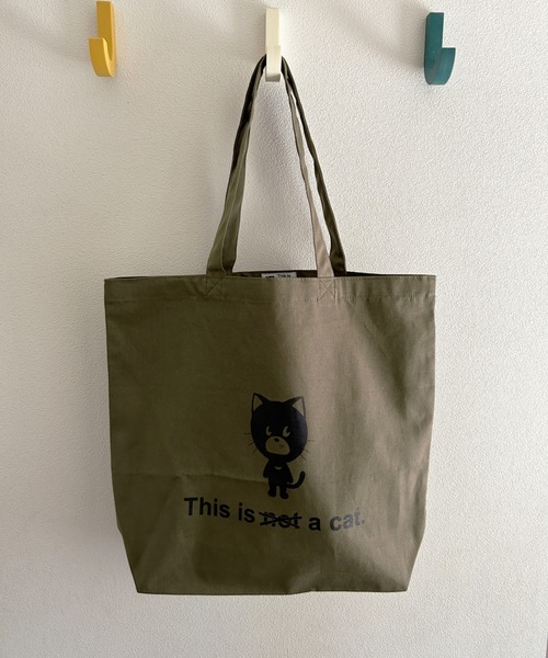❁ハンドメイドになります❁ 　Cats リネントートバッグ Pasand by ne Quittez pas｜マルチストライプ メッシュ ワイド
