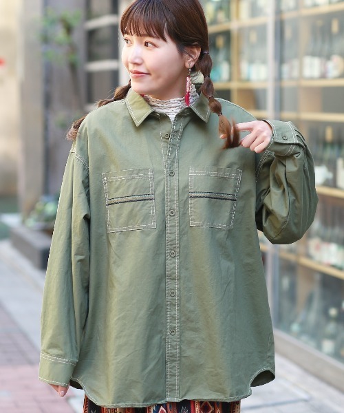 ブラウス シャツ 綿ツイルチマヨ刺繍シャツ レディース チチカカ ブラウス シャツ 綿ツイルチマヨ刺繍シャツ レディース