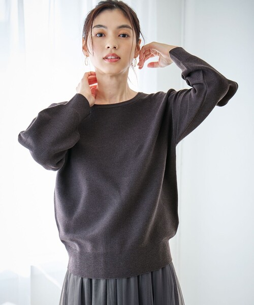 ANY（エニィ） ニット セーター 「洗濯機可能/8色展開」ハッピーカラー