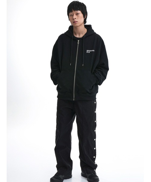 OY（オーワイ） パーカー O.N.L LINESTONE HOODIE ZIP-UP/ロゴライン