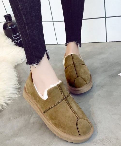 miniministore デッキシューズ モカシン レディース ムートンシューズ  