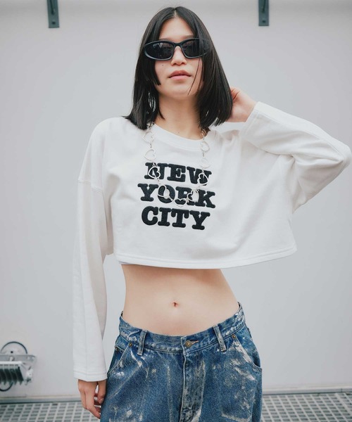 トレーナー スウェット ANNA SUI NYC “NYC” 刺繍 スウェット プルオーバー  「SP」 レディース