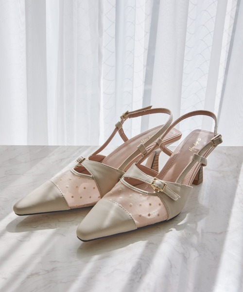 【Herlipto】Dot Tule Sandals Her lip to サンダル Dot Tule Sandals レディース : ZOZOTOWN Yahoo