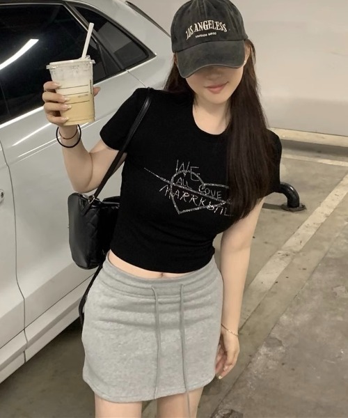 新品タグ付き♡Melt the lady♡BODY stone T-shirt LADY LIKE（レディライク） tシャツ 「新色追加」ラインストーンハート