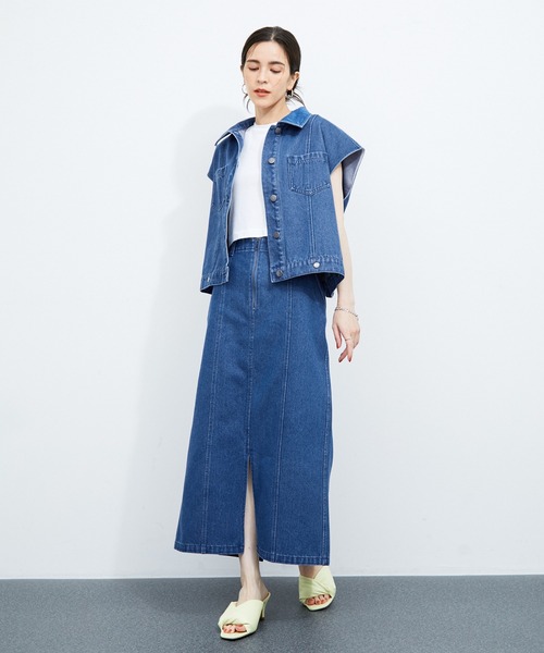 LE CERCLE par rope' ベスト ジレ 「セットアップ対応」デニムベスト