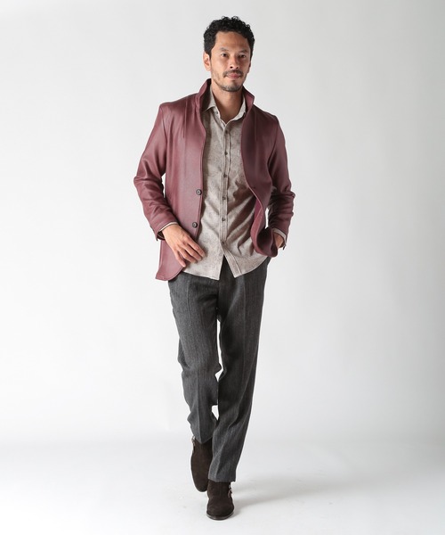 MEN'S BIGI（メンズビギ） ブルゾン アウター レザー調ダンボール