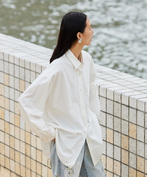 安い JNBY スリット / Shirt Zip-slit Oversized シャツ ブラウス トップス