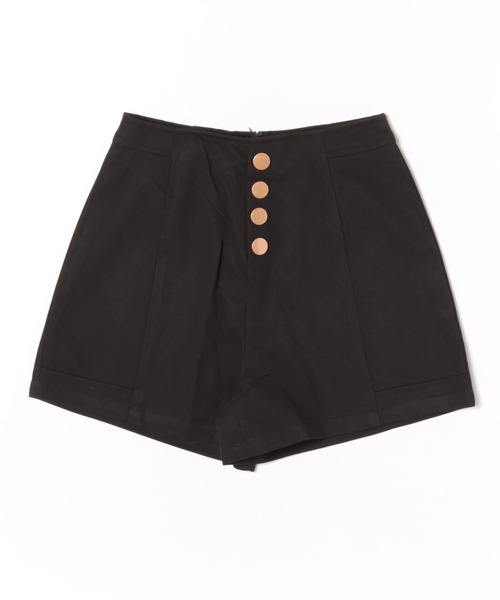 パンツ Nia(ニア)/フロントボタン ハイウエストショートパンツ