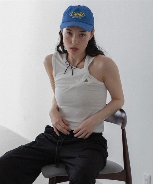 タンクトップ ノースリーブ asymmentry tank top レディース