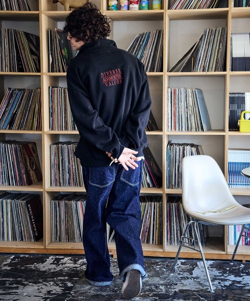 トレーナー スウェット ADMPATEK/logo half zip stand pullover/刺繍ロゴハーフジッププルオーバースタンドスウェット