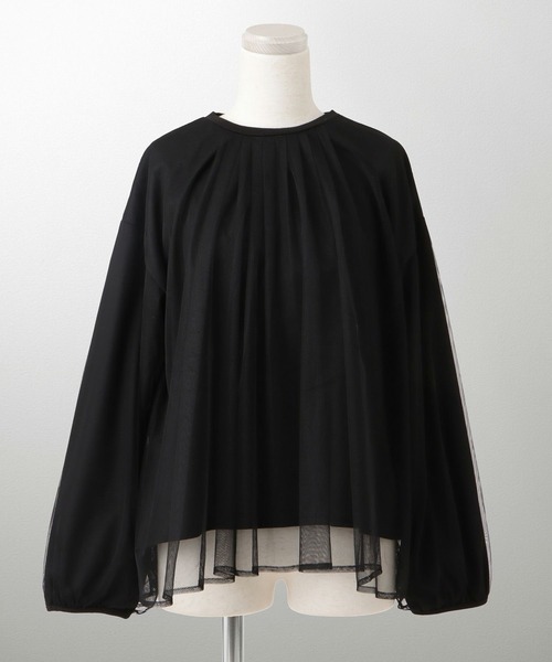 tシャツ セレクト チュールドッキング プルオーバー HUIT レディース