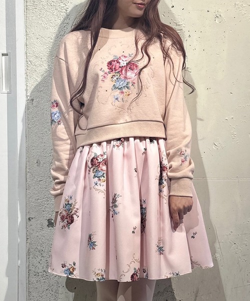トレーナー スウェット Garden Rose トップス レディース