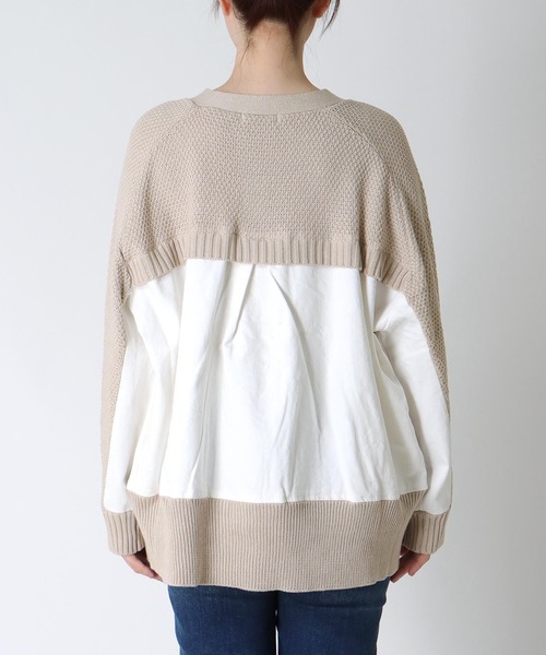 Cepica（セピカ） カーディガン デニムコンビZIPブルゾン