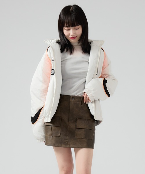 大きな取引 Chick ダウンコート ダウンジャケット Game Shirt like Padding ジャケット・アウター