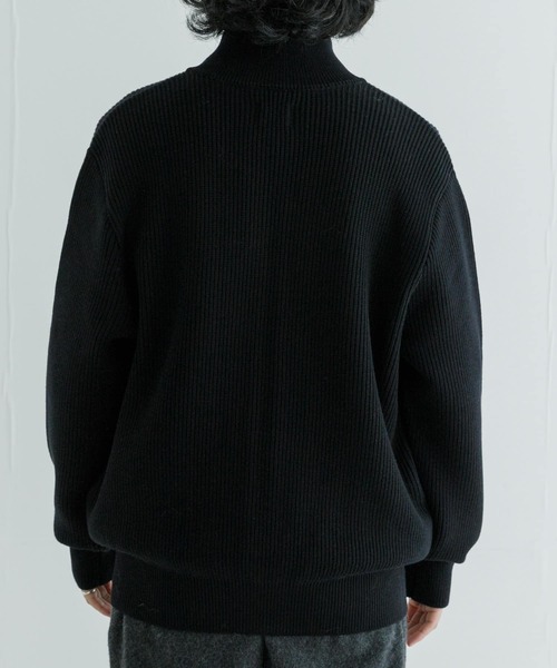 YONETOMI 別注EX FINE WOOL RIB KNIT BLOUSON